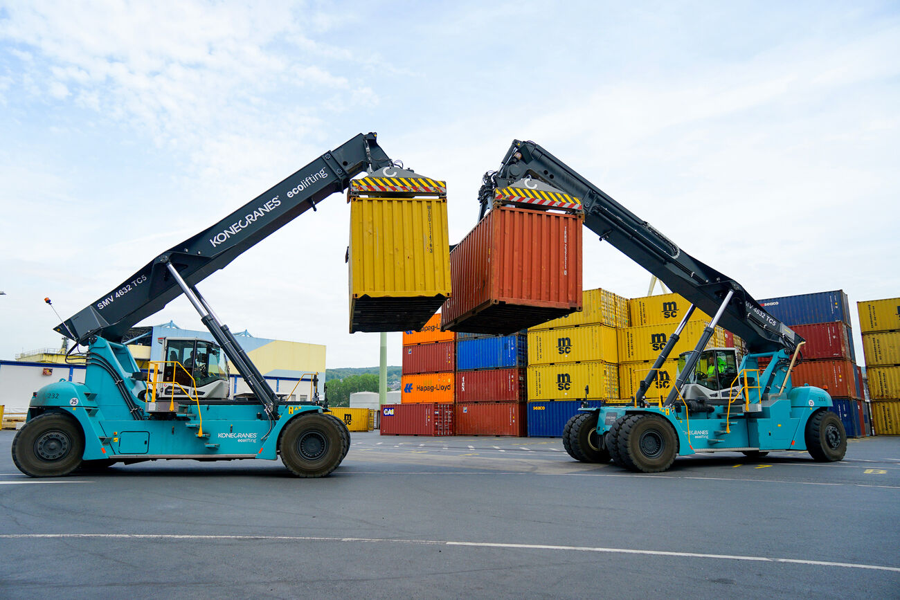 Konecranes Flow Drive verlaagt emissies bij Duitse binnenhaventerminal